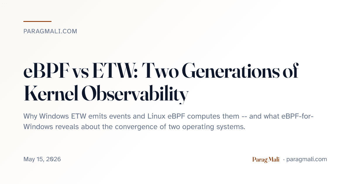 eBPF vs ETW: Two Generations of Kernel Observability